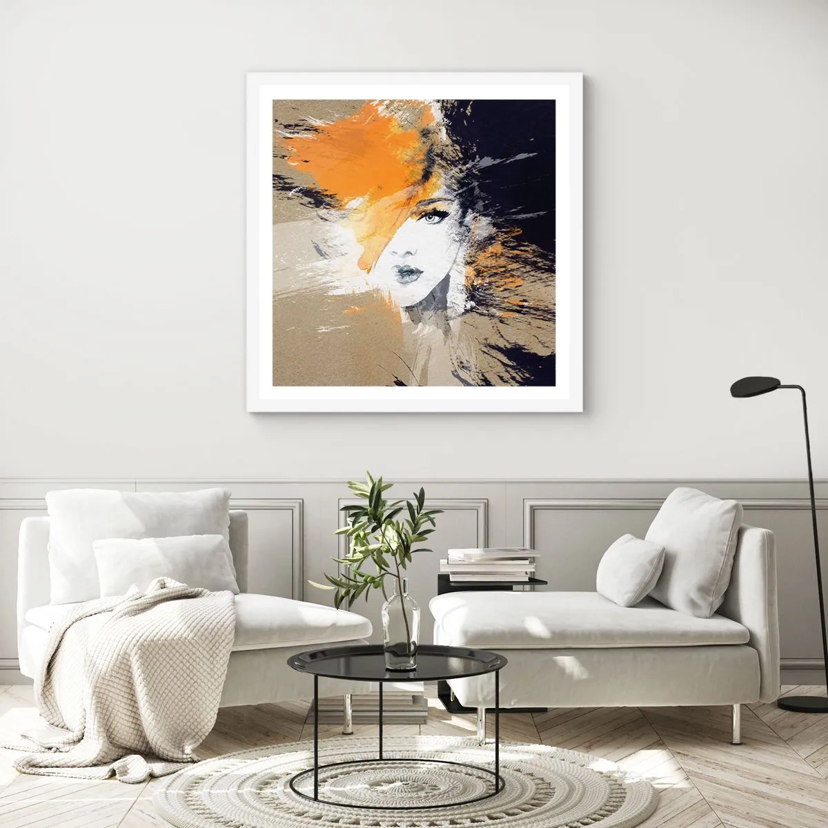 Poster în ramă albă - Și se face lumină - 40x40 cm