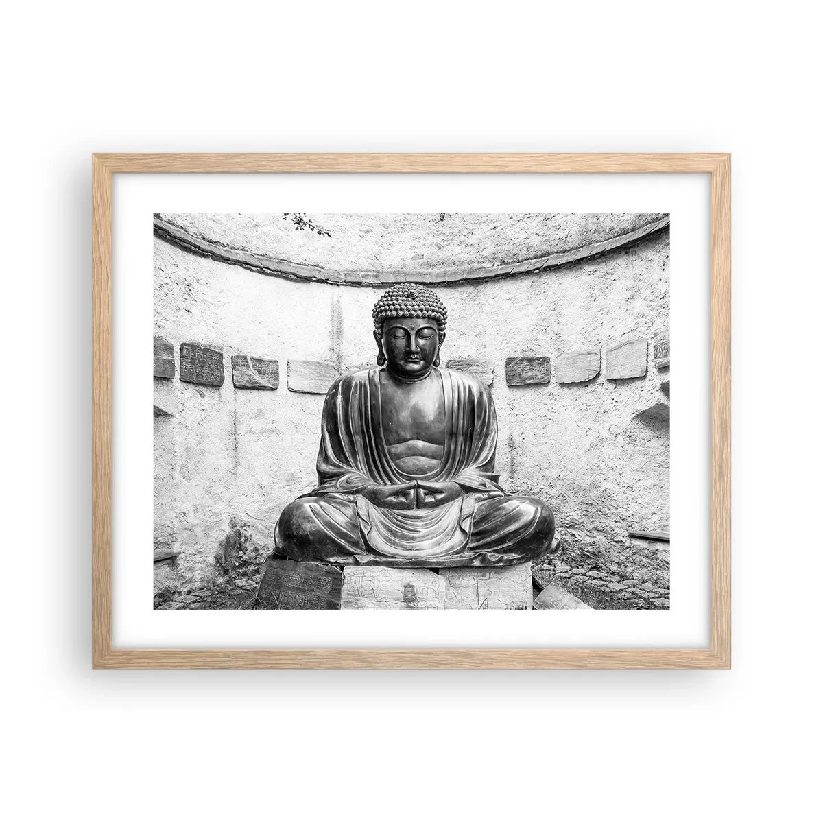 Poster în ramă de stejar deschis - La sursa păcii - 50x40 cm