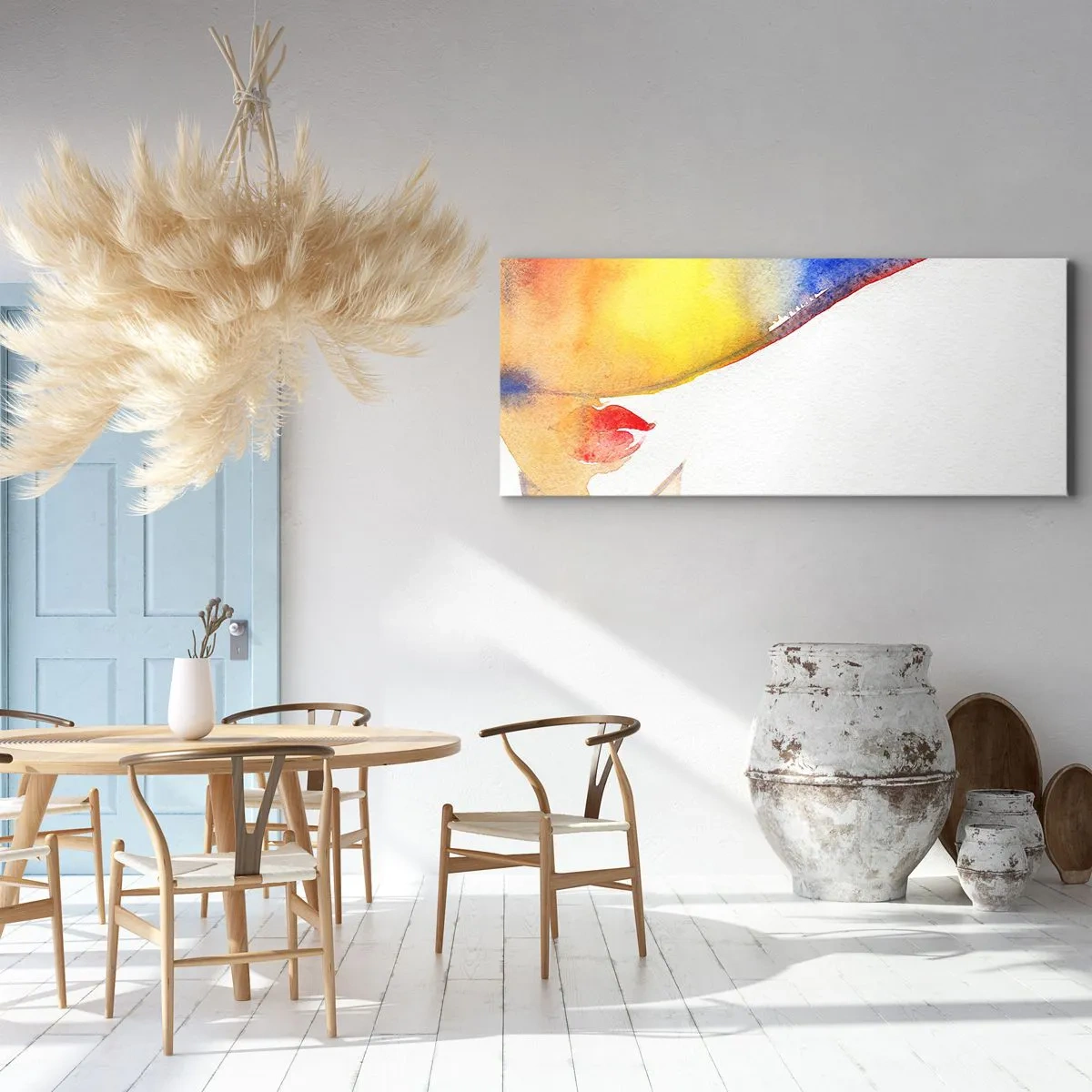 Tablou pe pânză - Portretul unei doamne    - 100x40 cm