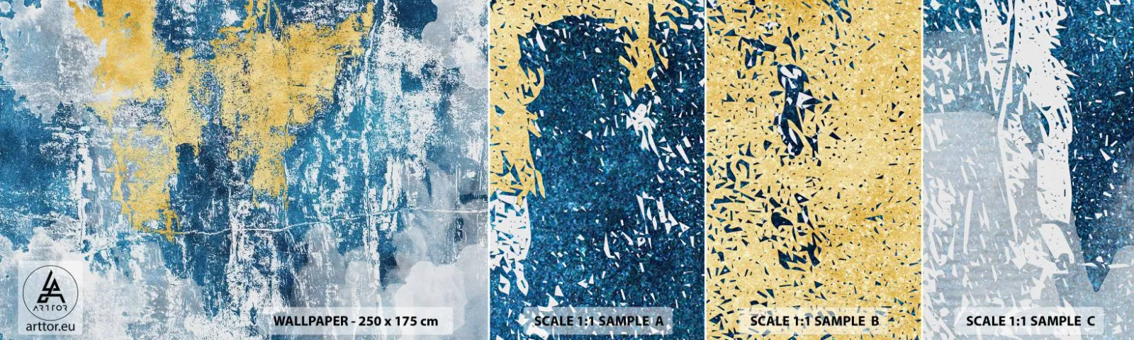 Mostră de Tapet Standard Eco - Abstracție de vreme - Abstracția, Bucată, Petele - 100x30 cm