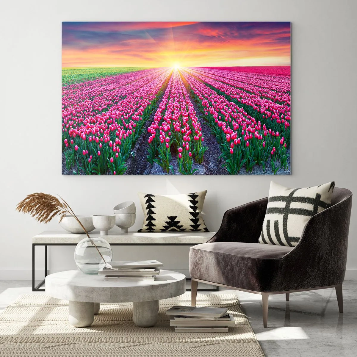 Tablou pe sticlă - Ferma de frumusețe - 100x70 cm