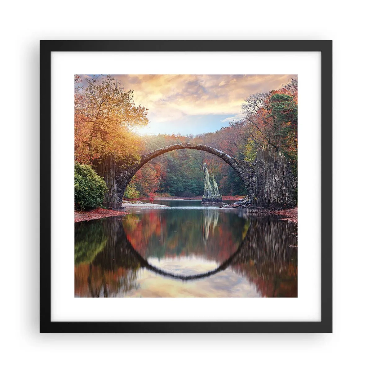 Poster în ramă neagră - De cealaltă parte a oglinzii - 40x40 cm