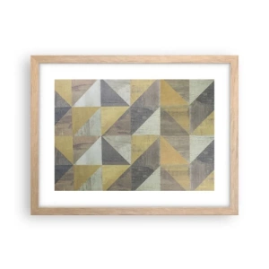 Poster în ramă de stejar deschis - La unghiul triunghiului - 40x30 cm