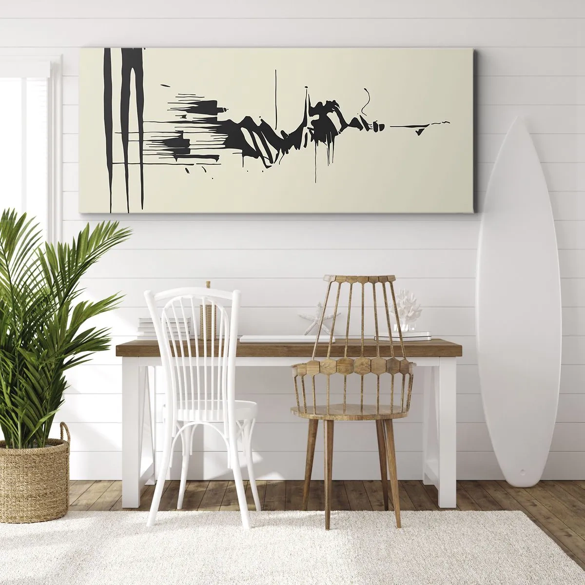 Tablou pe pânză - Abstracție pripită - 160x50 cm