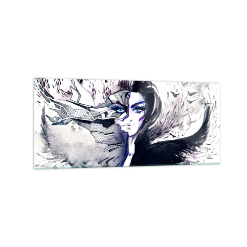 Tablou pe sticlă - Demonică și frumoasă - 120x50 cm
