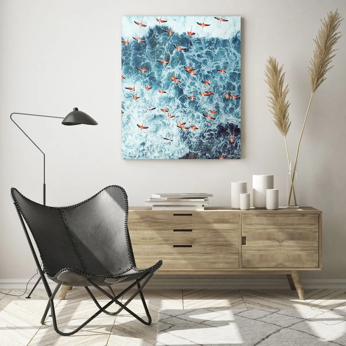 Tablou pe sticlă - Parada de la malul mării - 50x70 cm
