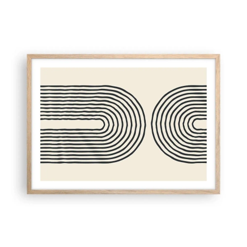 Poster în ramă de stejar deschis - În curând... - 70x50 cm