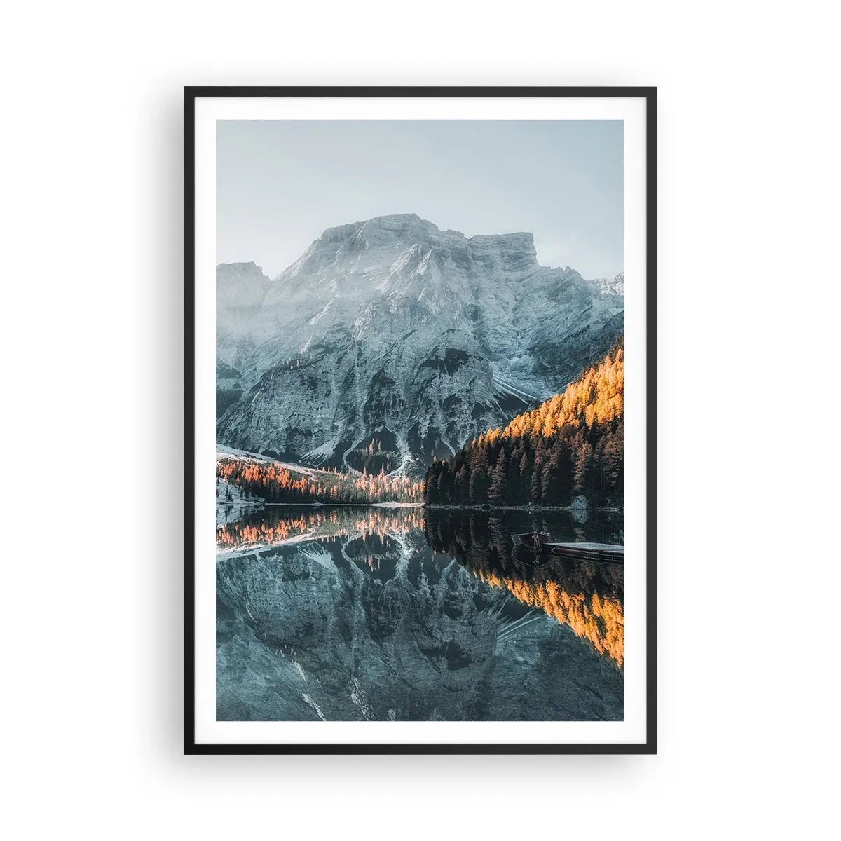 Poster în ramă neagră - Peisaj în oglindă - 70x100 cm