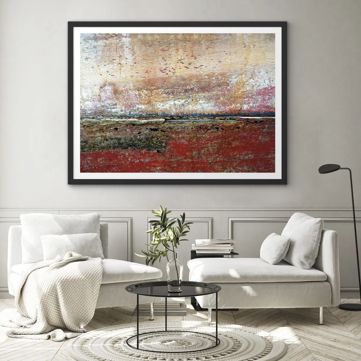 Poster în ramă neagră - Oare este marea? - 100x70 cm