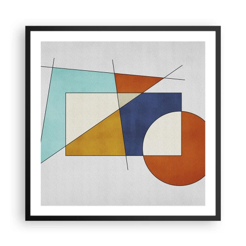Poster în ramă neagră - Abstracție: distracție modernistă - 60x60 cm