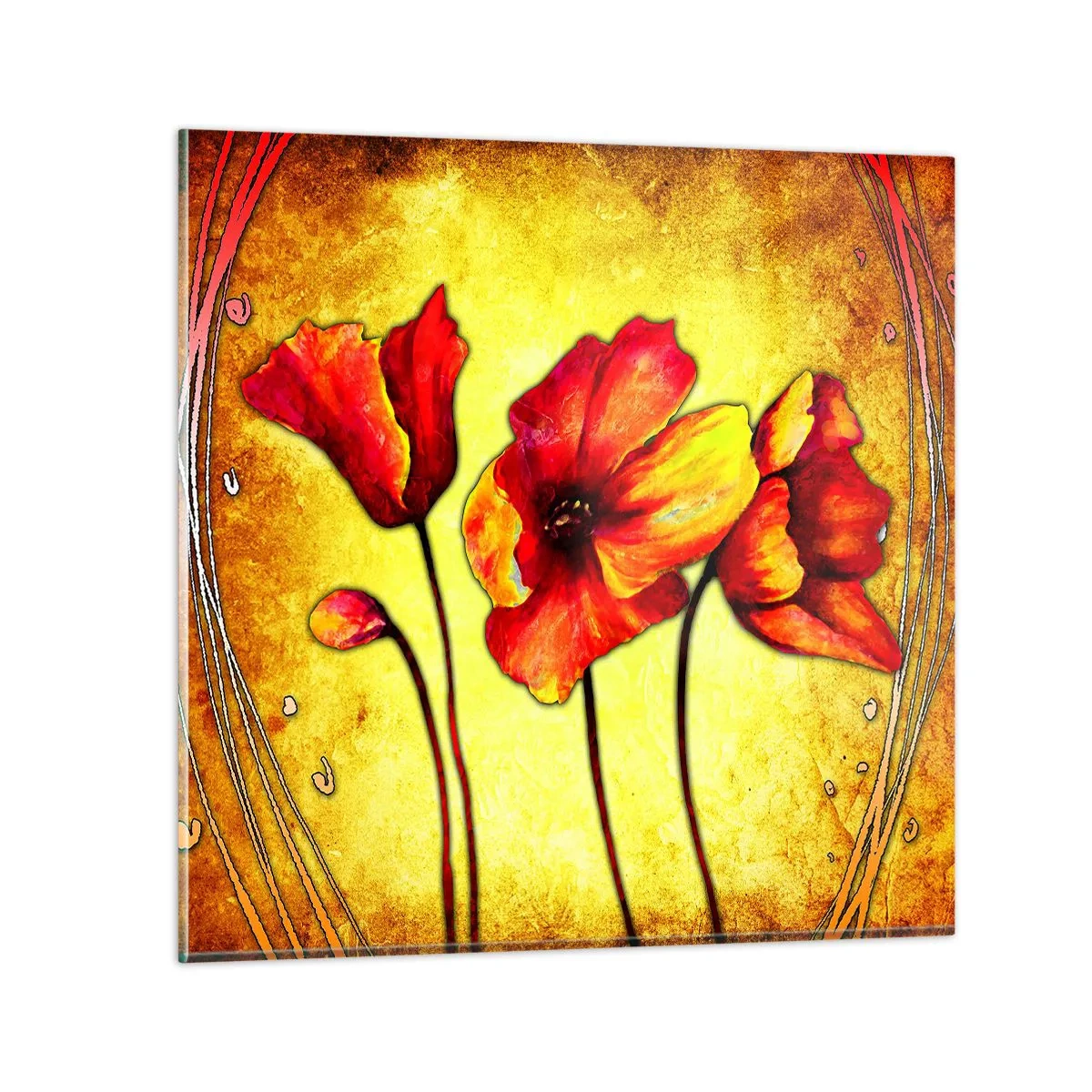 Tablou pe sticlă - În stilul Art Nouveau - 70x70 cm