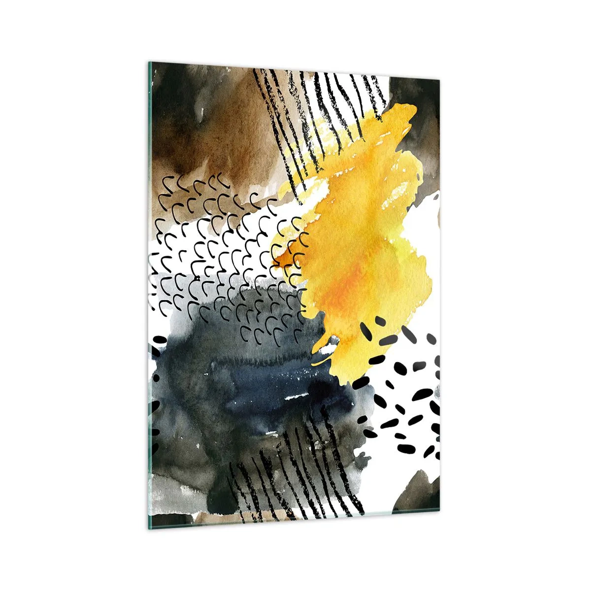Tablou pe sticlă - O întâlnire a elementelor - 50x70 cm