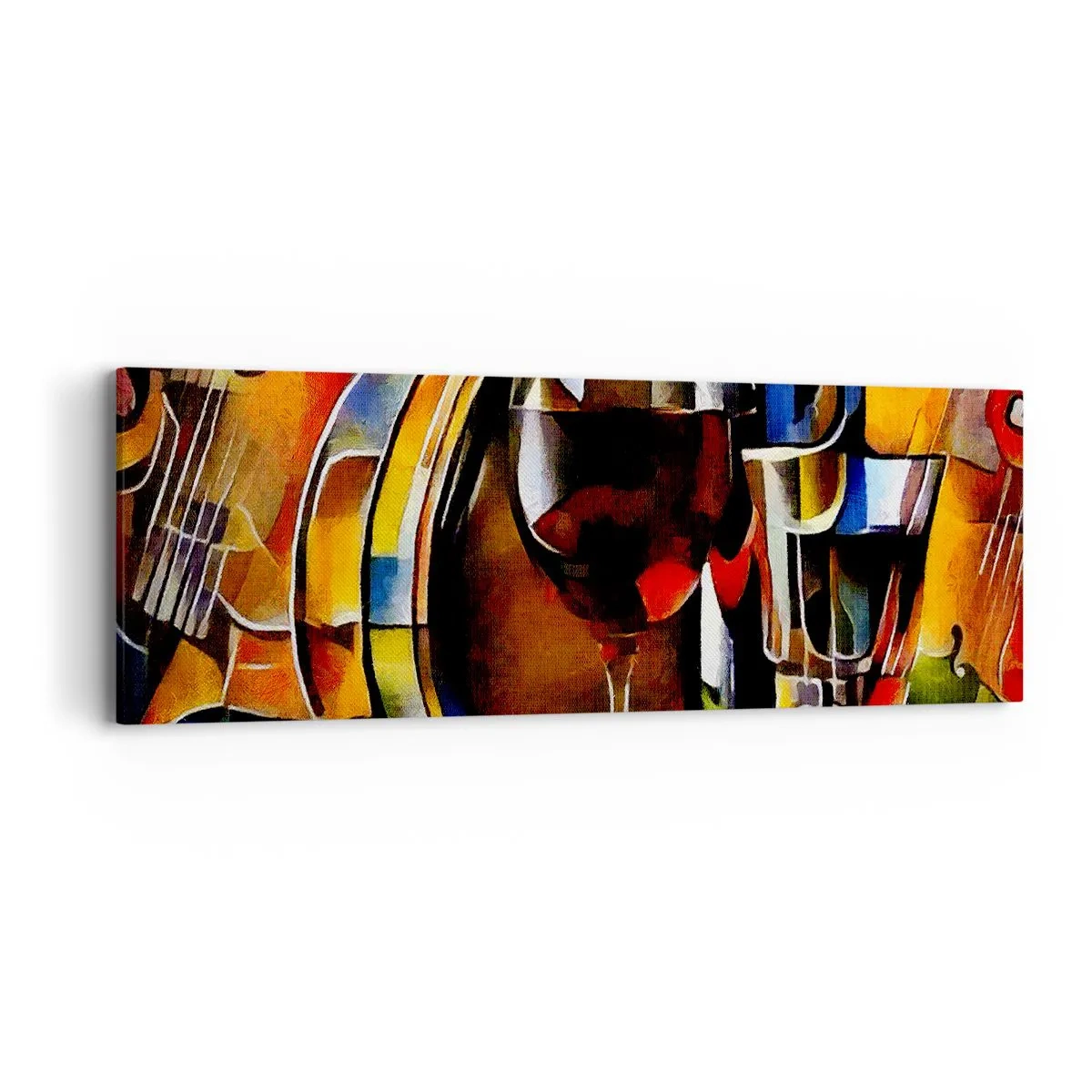 Tablou pe pânză - Și lumea devine mai colorată - 90x30 cm