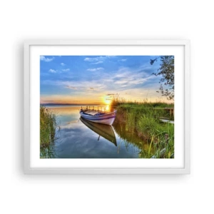 Poster în ramă albă - Golfulețul viselor împlinite - 50x40 cm