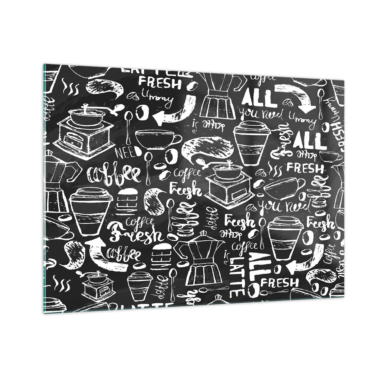 Tablou pe sticlă - All you need is… - 100x70 cm