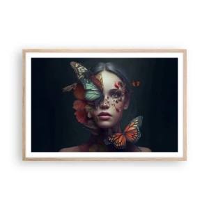 Poster în ramă de stejar deschis - Transformare minunată - 91x61 cm