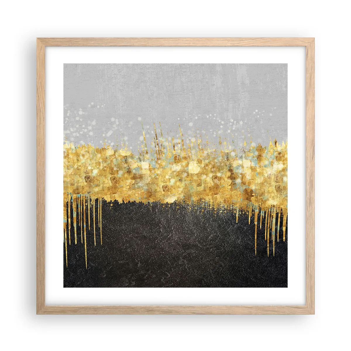 Poster în ramă de stejar deschis - Înăuntru și în sus - 50x50 cm