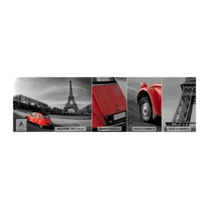 Mostră tapet Premium Sand - Mai pariziană decât Parisul însuși - Oraș, turnul Eiffel, Paris - 100x30 cm