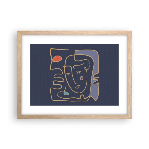 Poster în ramă de stejar deschis - În reverie - 40x30 cm