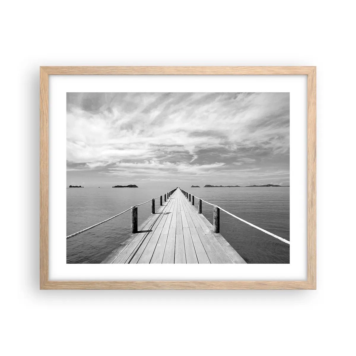 Poster în ramă de stejar deschis - Ce zici de o călătorie... - 50x40 cm