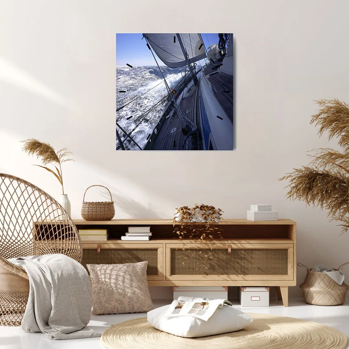 Ceas de perete - Ceas pe sticlă - Știu ce înseamnă să fii o pasăre - 40x40 cm