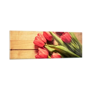 Tablou pe sticlă - Mărturisire de primăvară - 90x30 cm