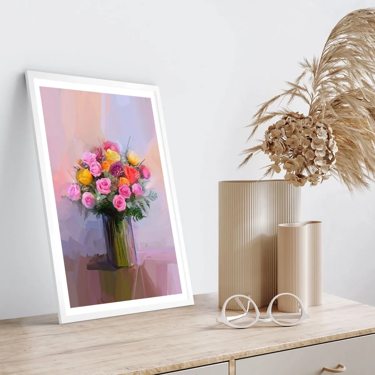 Poster în ramă albă - Frumusețe reținută - 40x50 cm