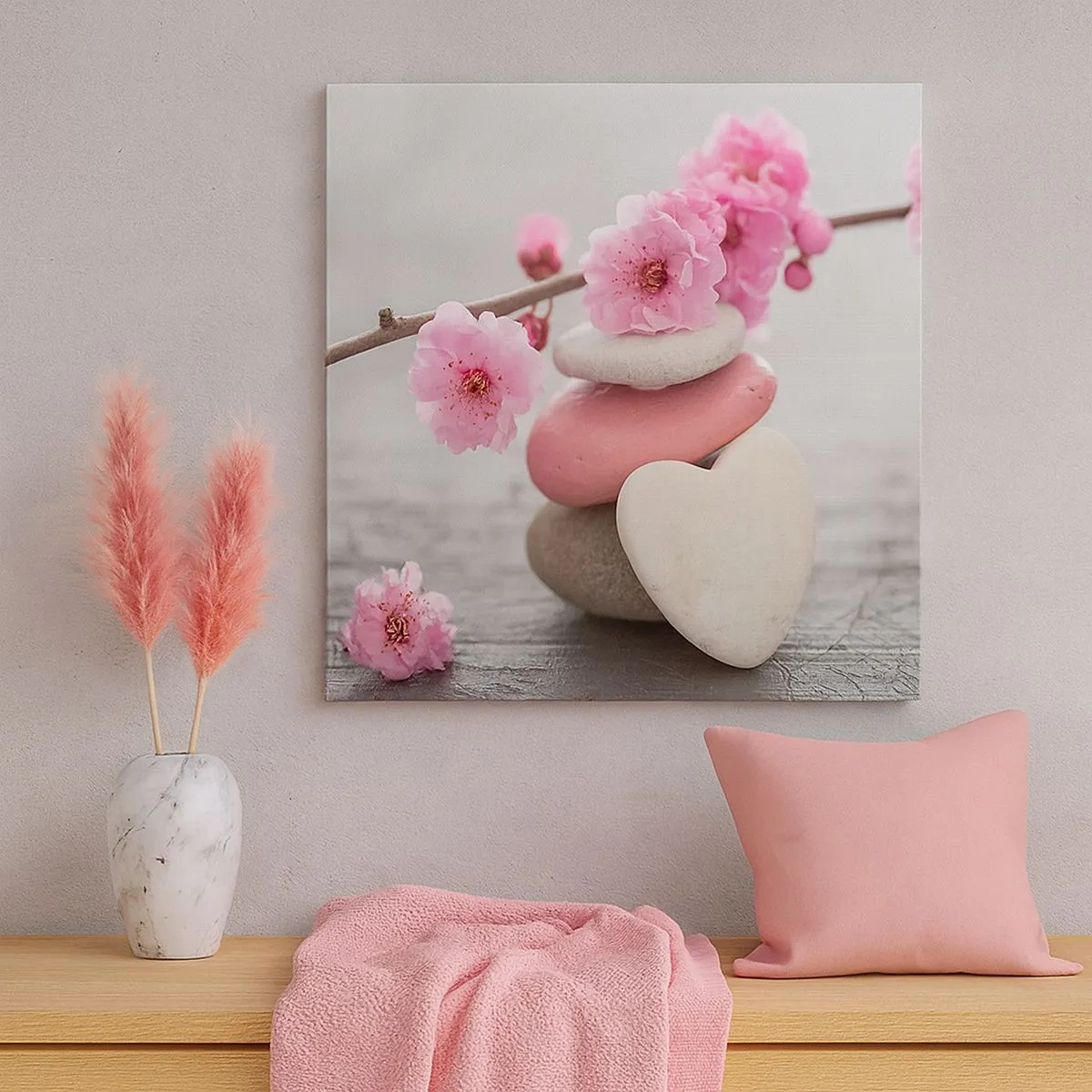 Tablou pe pânză - Fericirea florilor de cireș - 30x30 cm