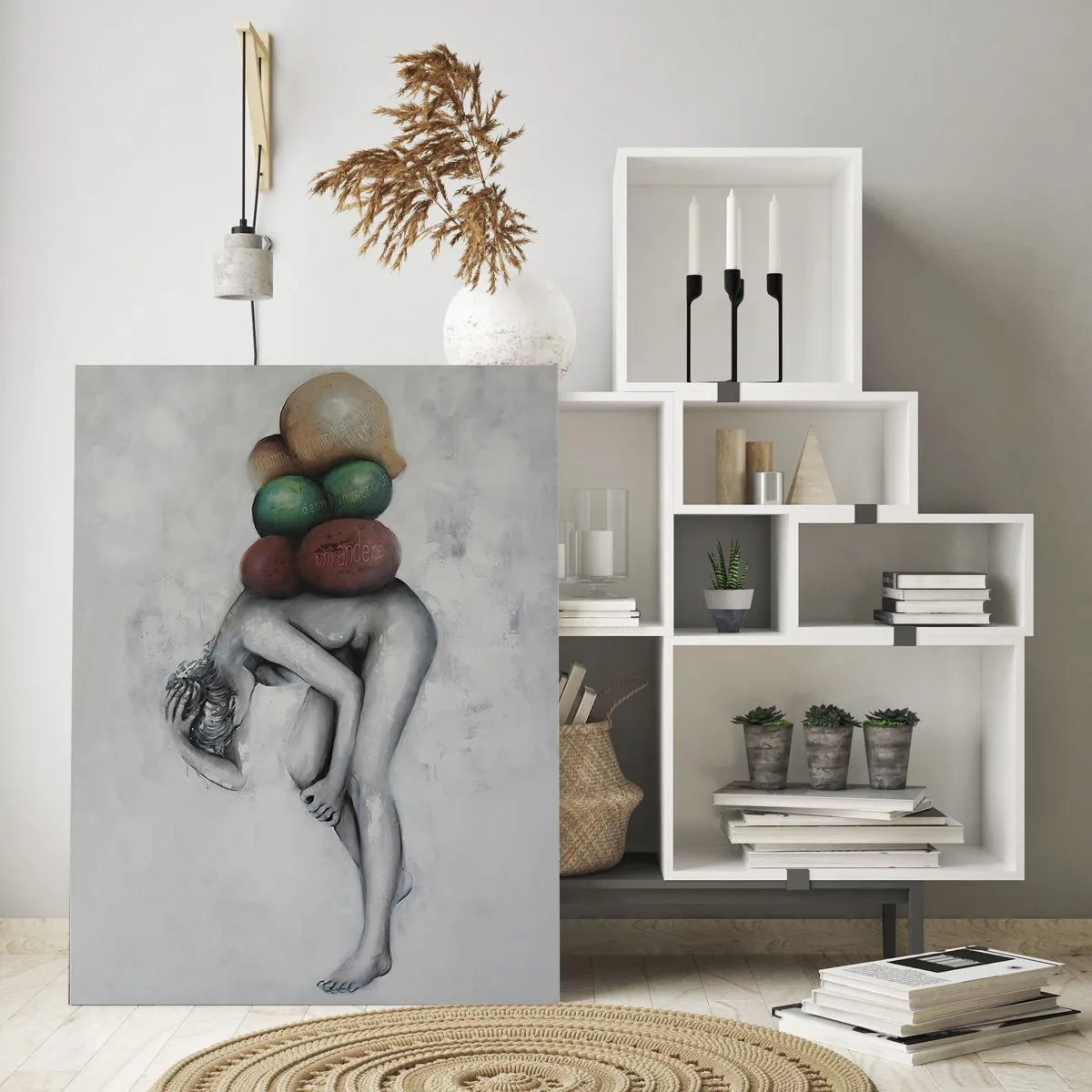 Tablou pe sticlă - Povara vieții - 50x70 cm