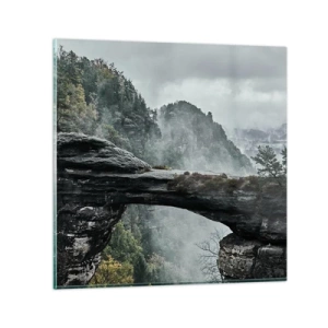 Tablou pe sticlă - Aventura este pe cale să înceapă - 40x40 cm