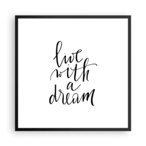 Poster în ramă neagră - Of course - 60x60 cm