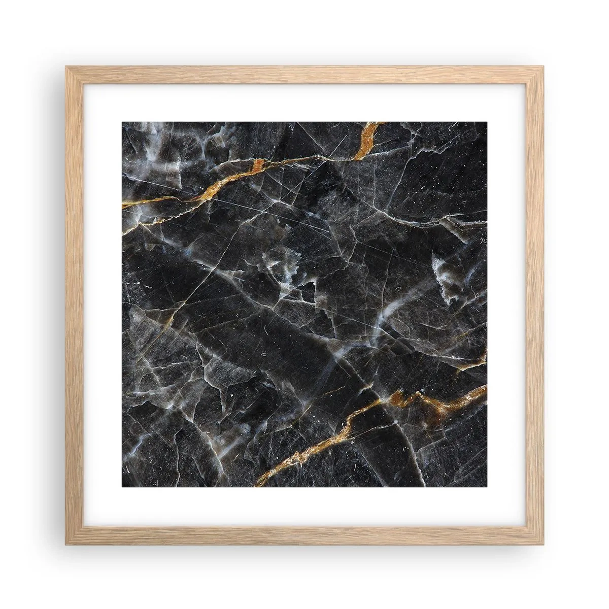 Poster în ramă de stejar deschis - Viața interioară a unei pietre - 40x40 cm