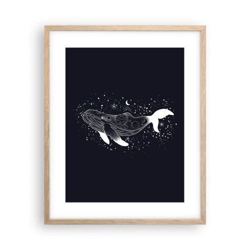 Poster în ramă de stejar deschis - În oceanul universului - 40x50 cm