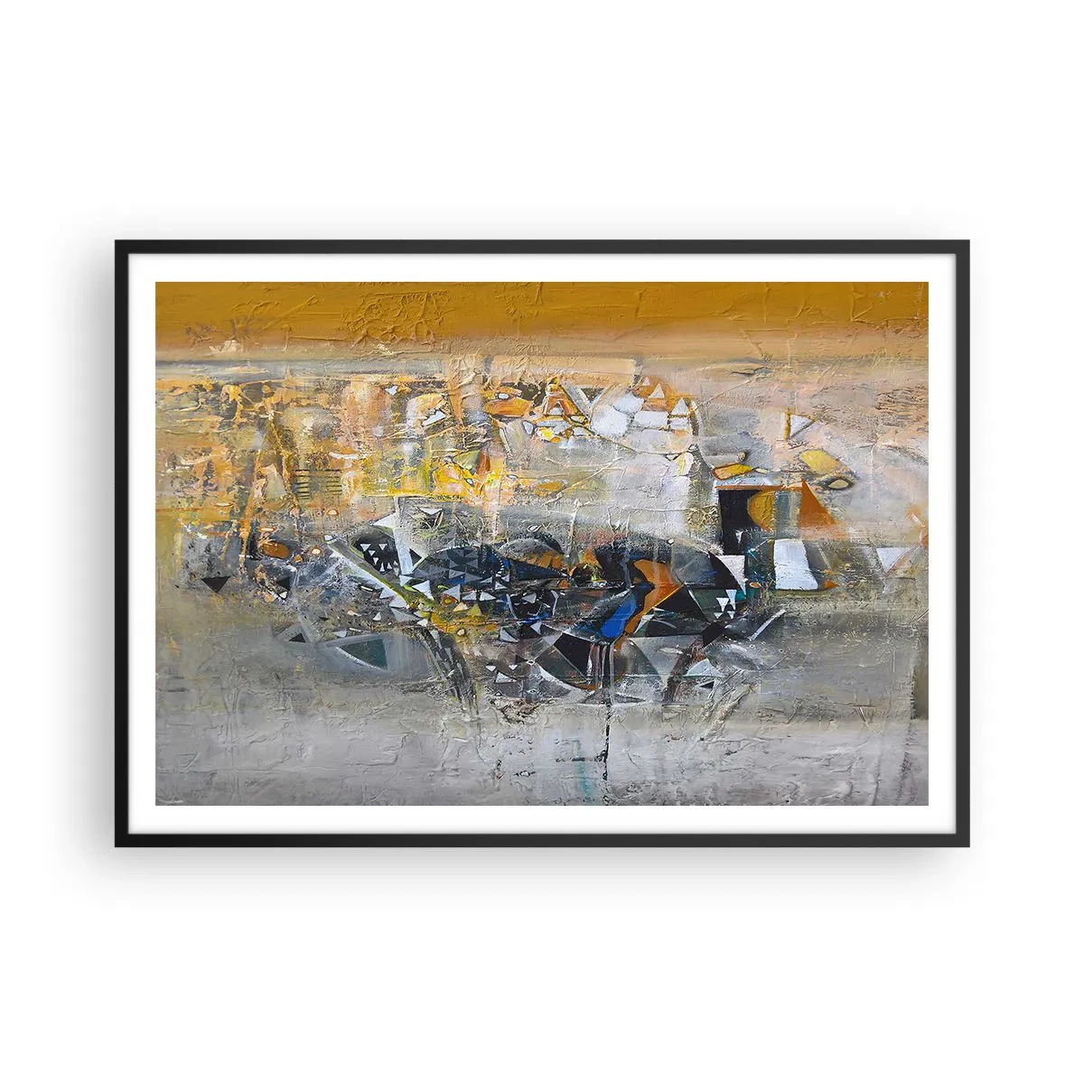 Poster în ramă neagră - Totul va fi bine - 100x70 cm