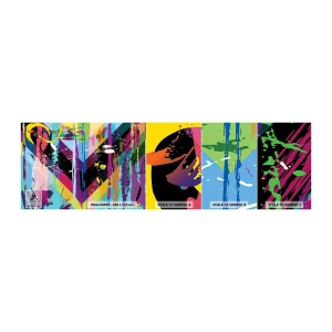 Mostră de Tapet Standard Eco - De sus în jos - Abstracția, Bucată, Grafică - 100x30 cm
