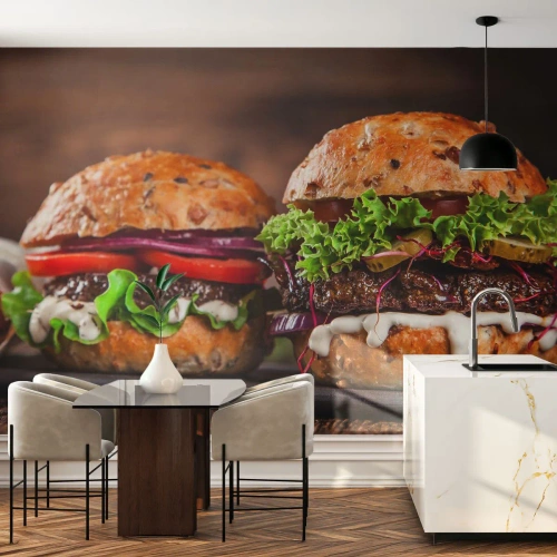 Tapet Premium Sand - American dream - Gastronomie, Hamburger, Culinar - 150x105 cm