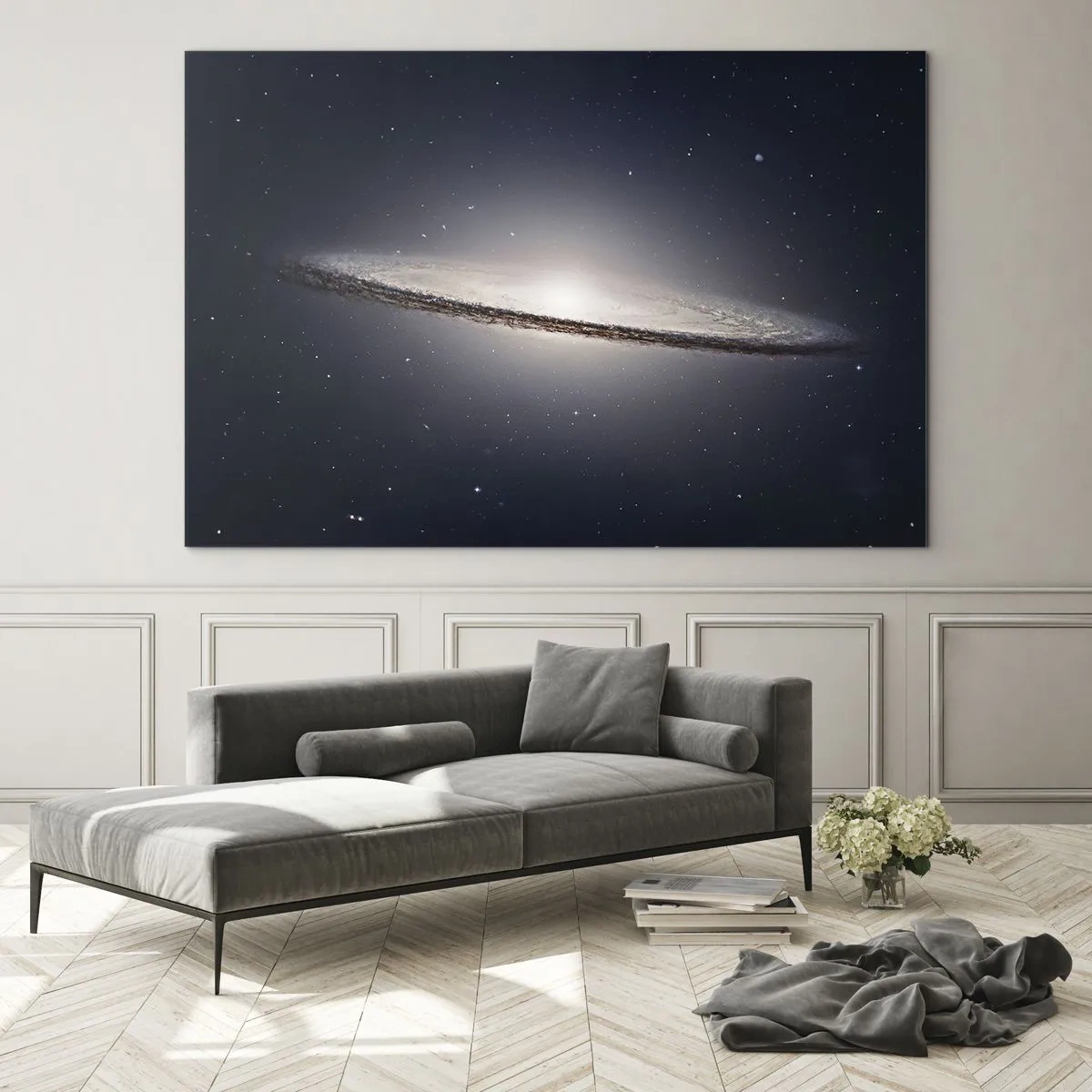 Tablou pe sticlă - Cu mult timp în urmă, într-o galaxie foarte, foarte îndepărtată... - 100x70 cm
