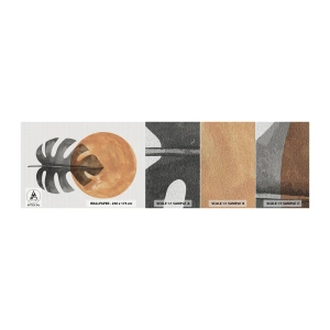 Mostră tapet Premium Canvas - Doar soarele - Frunze, Soare, Boho - 100x30 cm