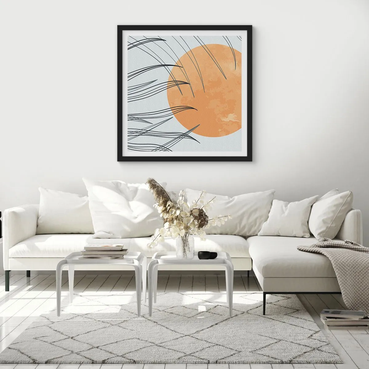 Poster în ramă neagră - Întotdeauna spre soare - 50x50 cm