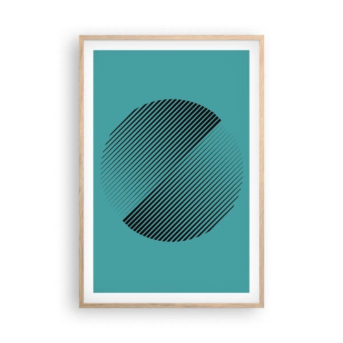 Poster în ramă de stejar deschis - Cercul - o variație geometrică - 61x91 cm