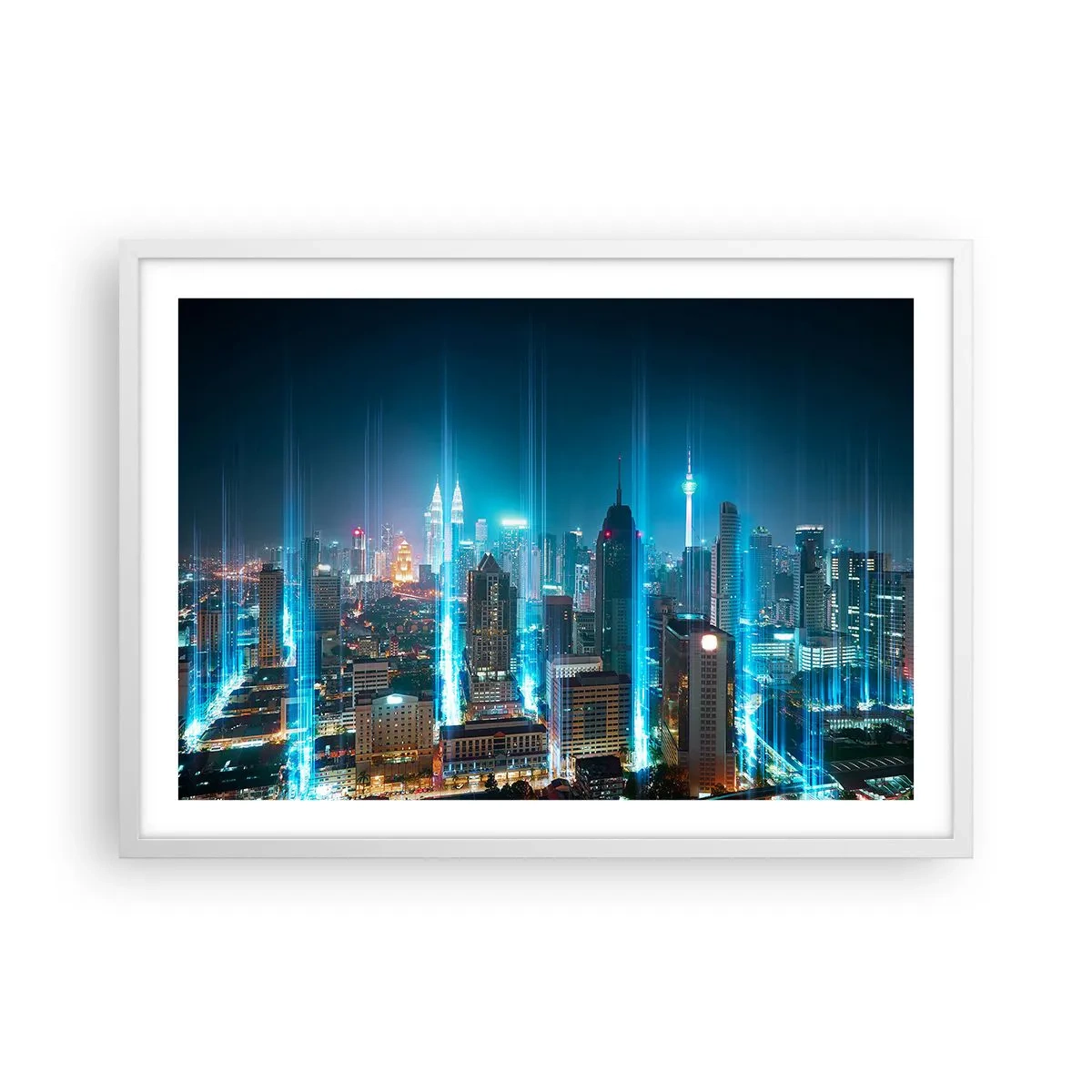 Poster în ramă albă - Prin Berlin spre cer - 70x50 cm
