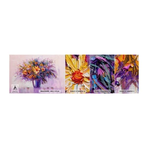 Mostră tapet Premium Canvas - Miroase dulce, arată dulce - Flori într-o vază, Bucată, Buchet de flori - 100x30 cm