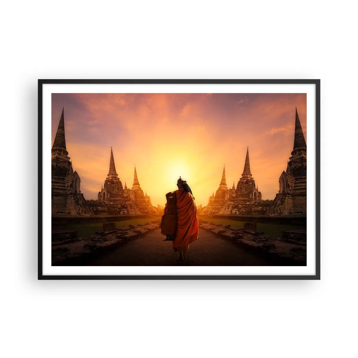 Poster în ramă neagră - În pace prin eternitate - 100x70 cm