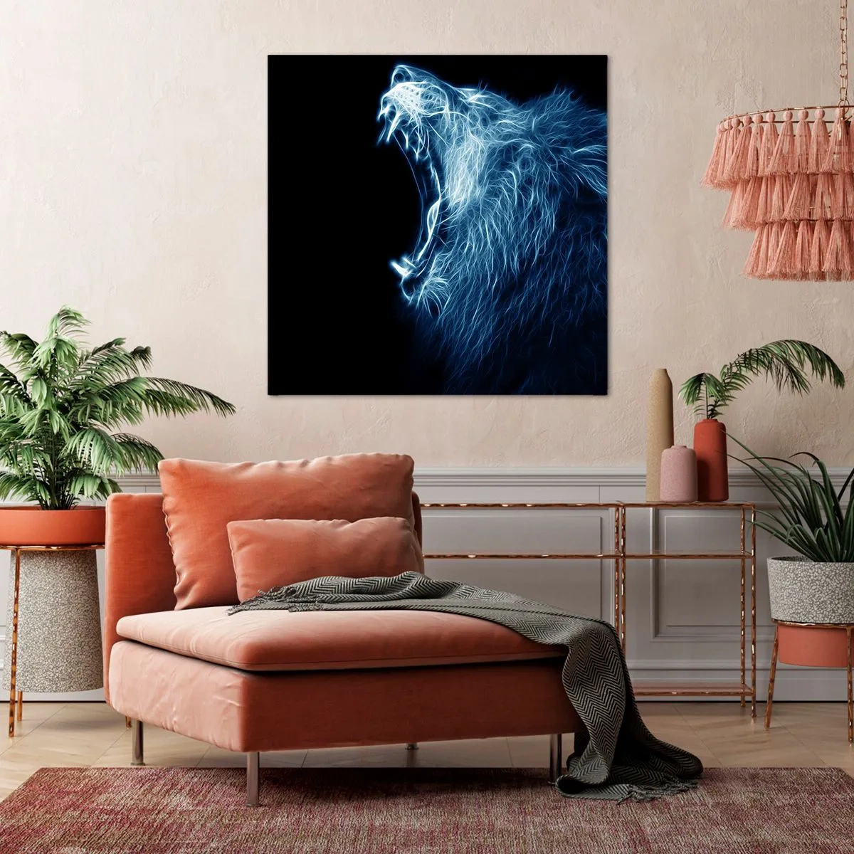 Tablou pe pânză - Mânia înflăcărată a regelui - 70x70 cm