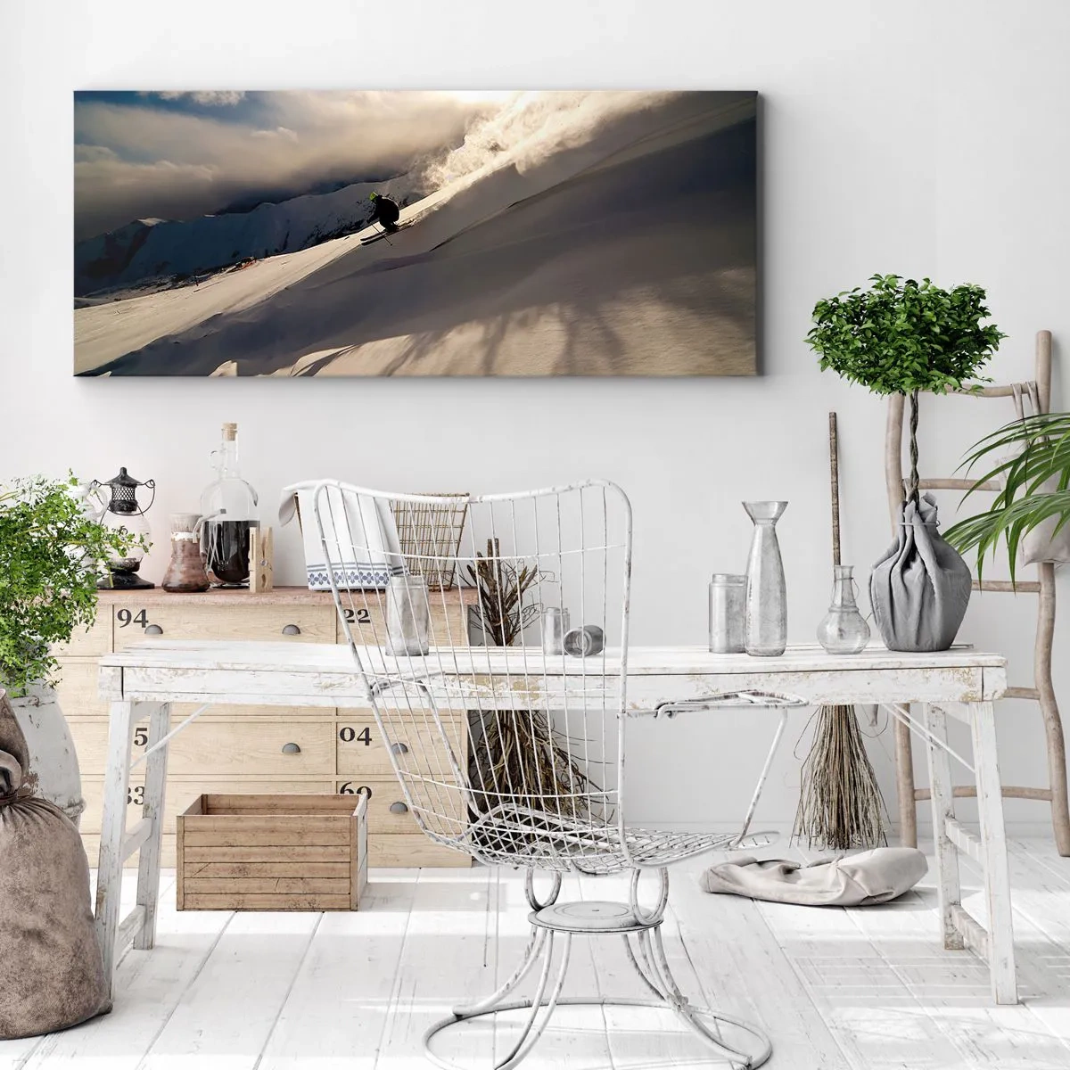 Tablou pe pânză - Provocarea munților - 140x50 cm