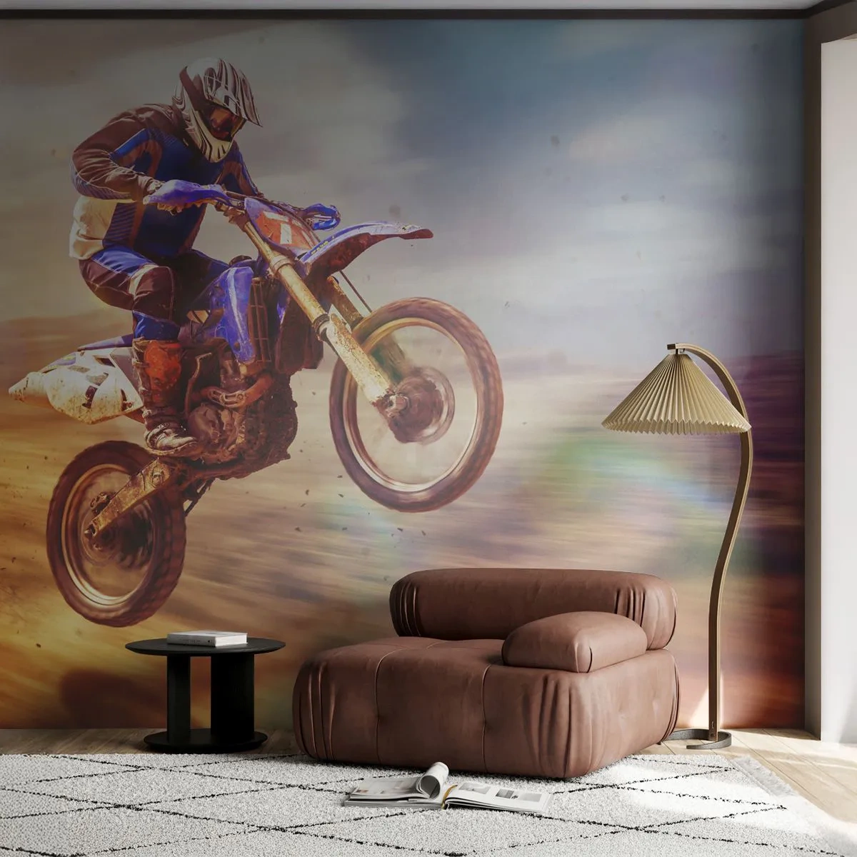Tapet Premium Sand - Nebunie motociclistă - Motocross, Sport, Motociclist - 350x256 cm
