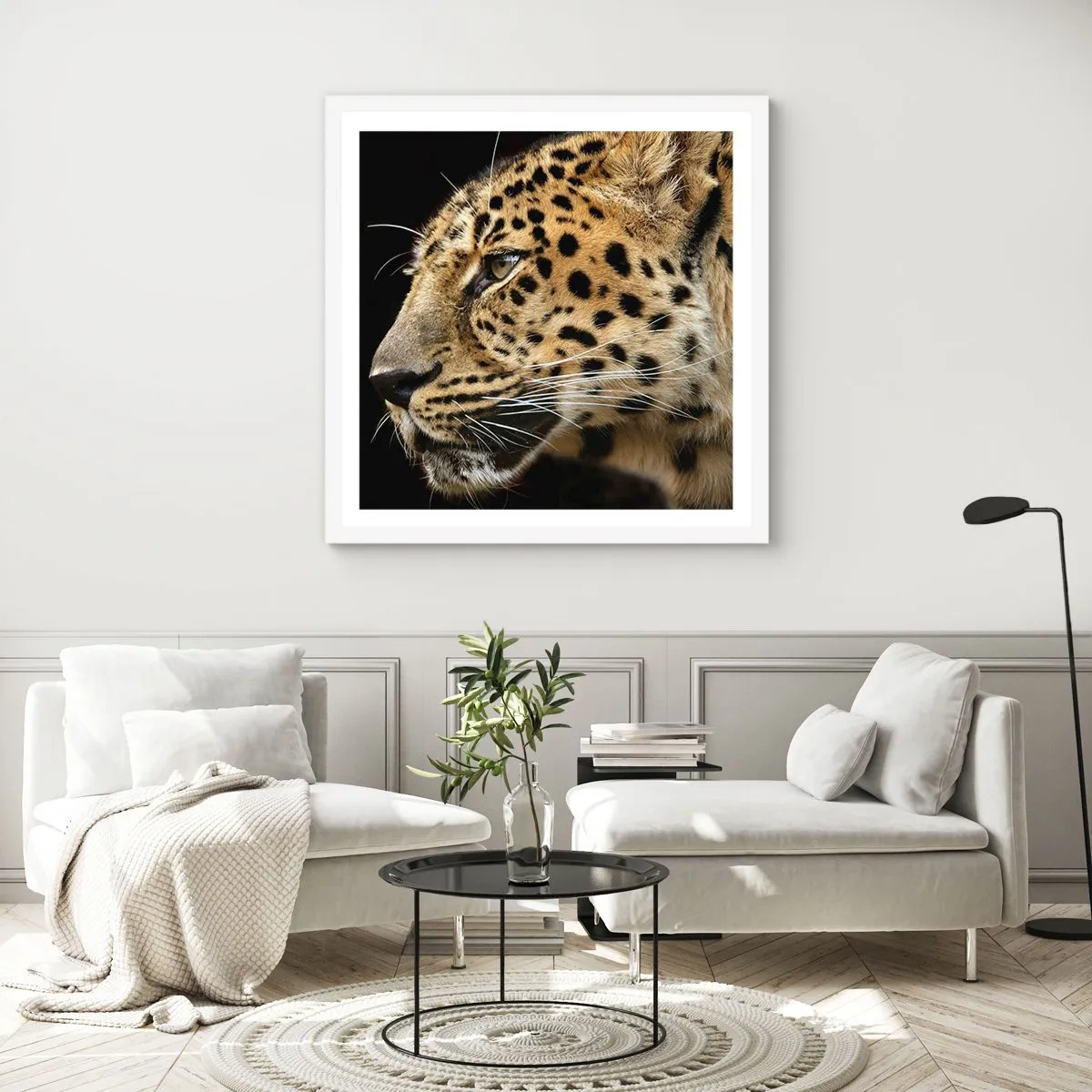 Poster în ramă albă - Calm, concentrat, pregătit - 40x40 cm