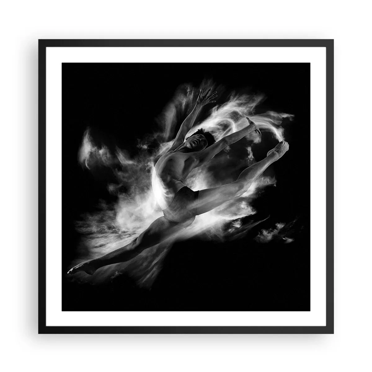 Poster în ramă neagră - Oprit în zbor - 60x60 cm