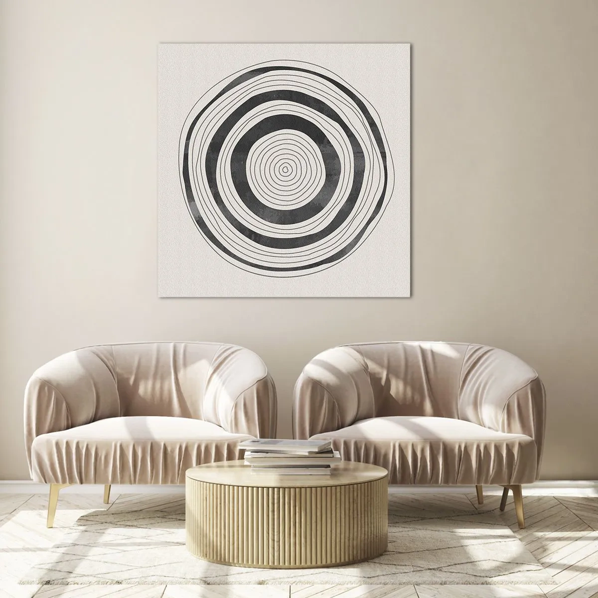 Tablou pe sticlă - Centrul cel mai important - 60x60 cm