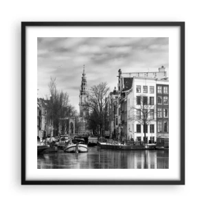 Poster în ramă neagră - Amsterdam vibes - 50x50 cm